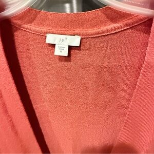 J. Jill V-Neck Sweater in Coral Pink
